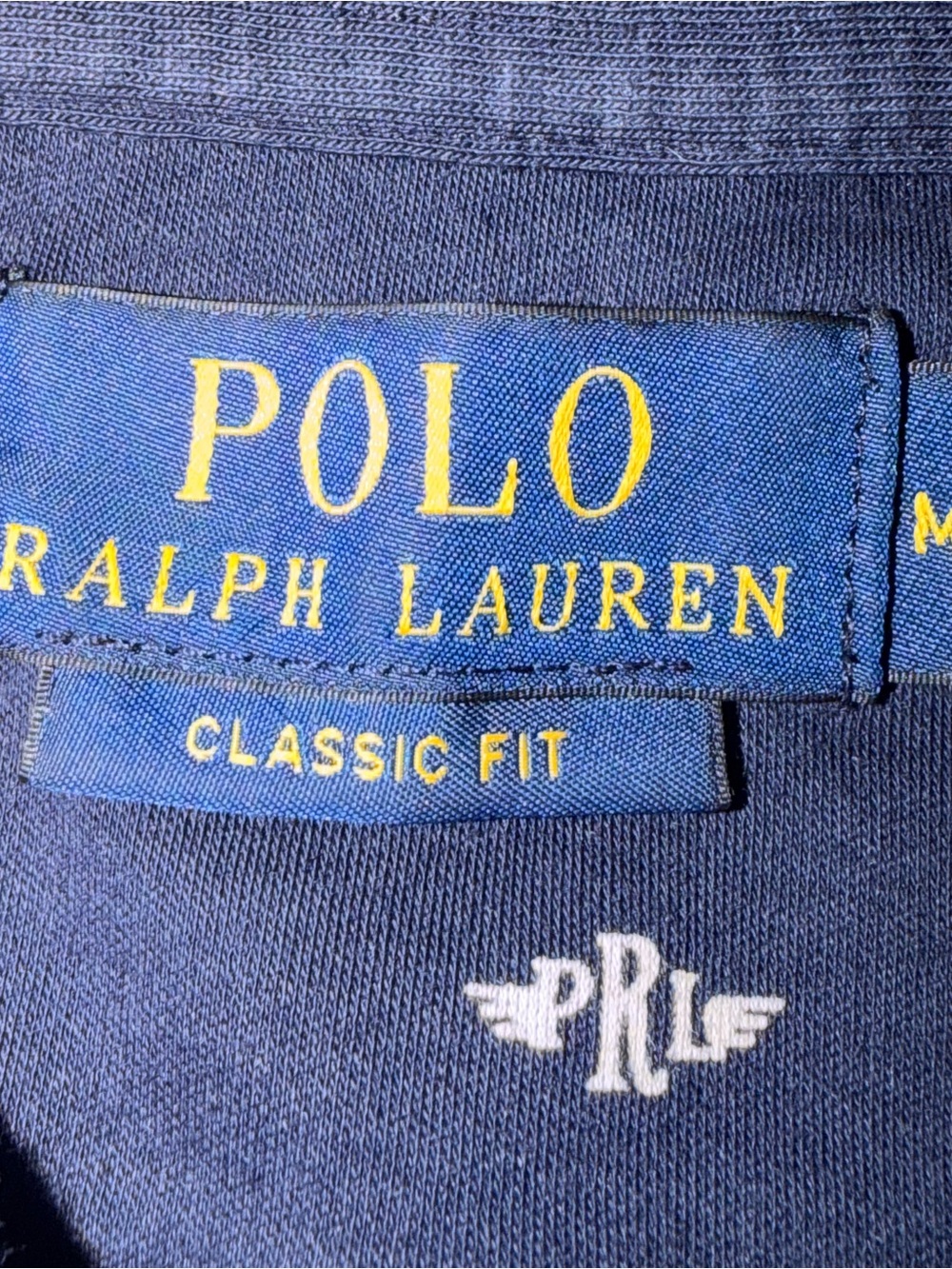 Ralph Lauren Double RL Navy Polo with Cream Motif - Picture 6 of 10